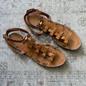 Tory Burch Brown Leather Sandals